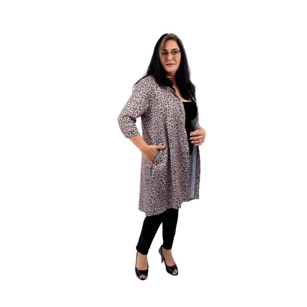 Collar dress – speckled