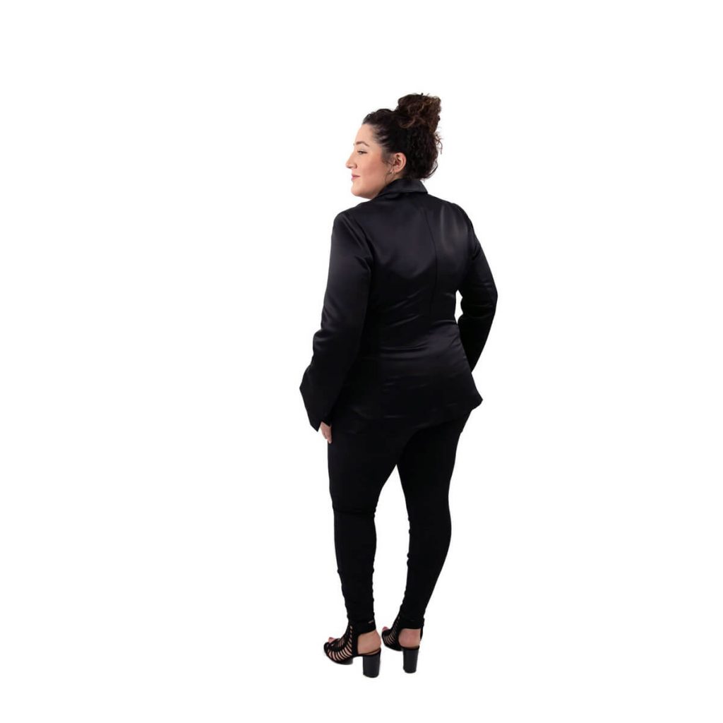 Black Tailored Satin Jacket