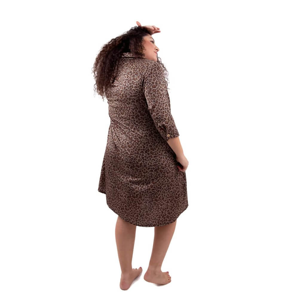 Collar dress – speckled