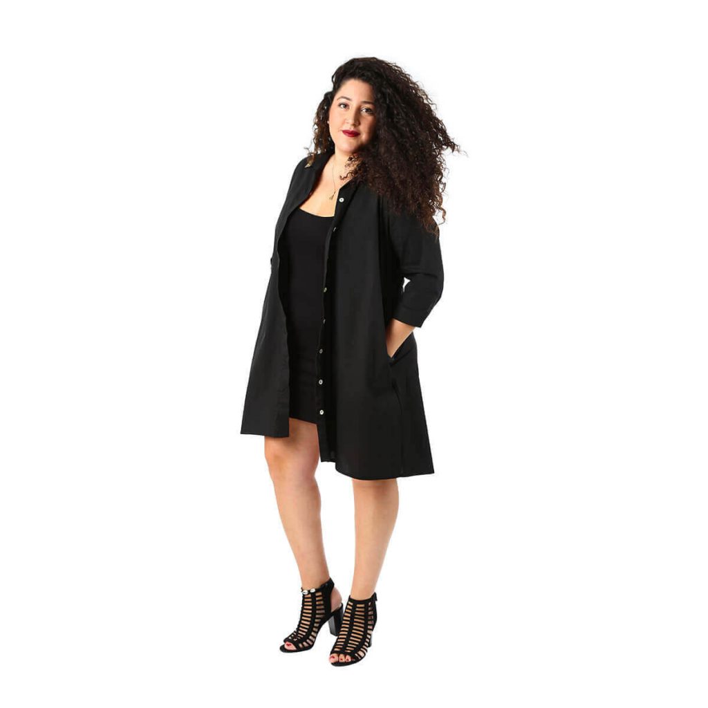 A-collar shirt dress