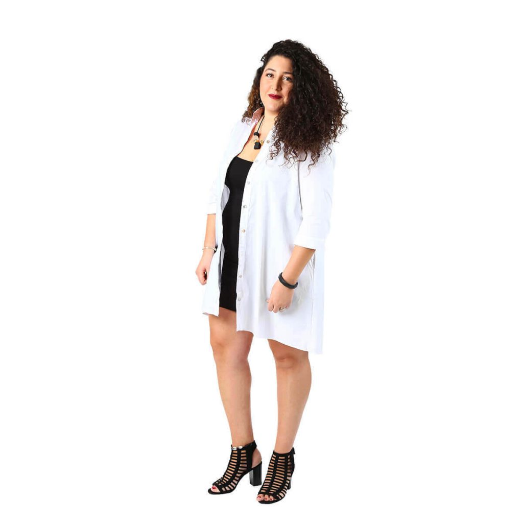 A-collar shirt dress