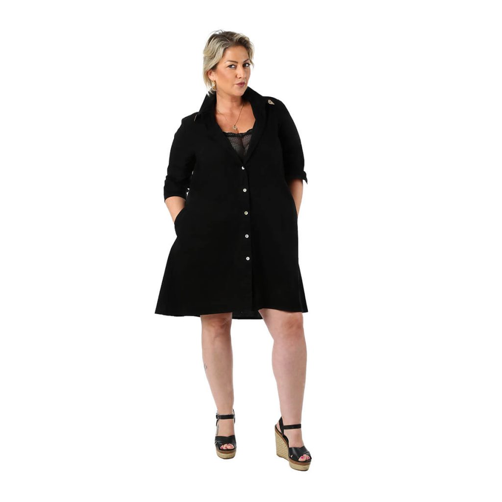 A-collar shirt dress