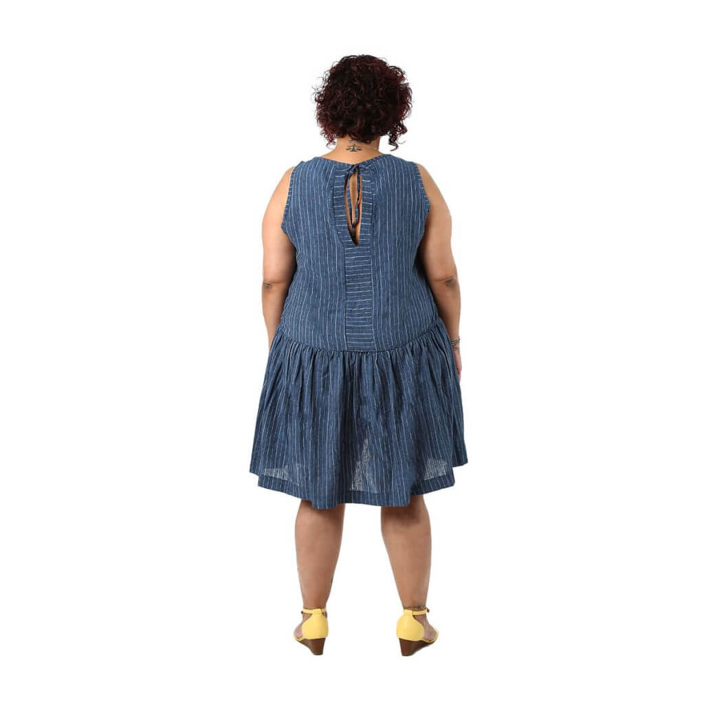 Striped linen dress