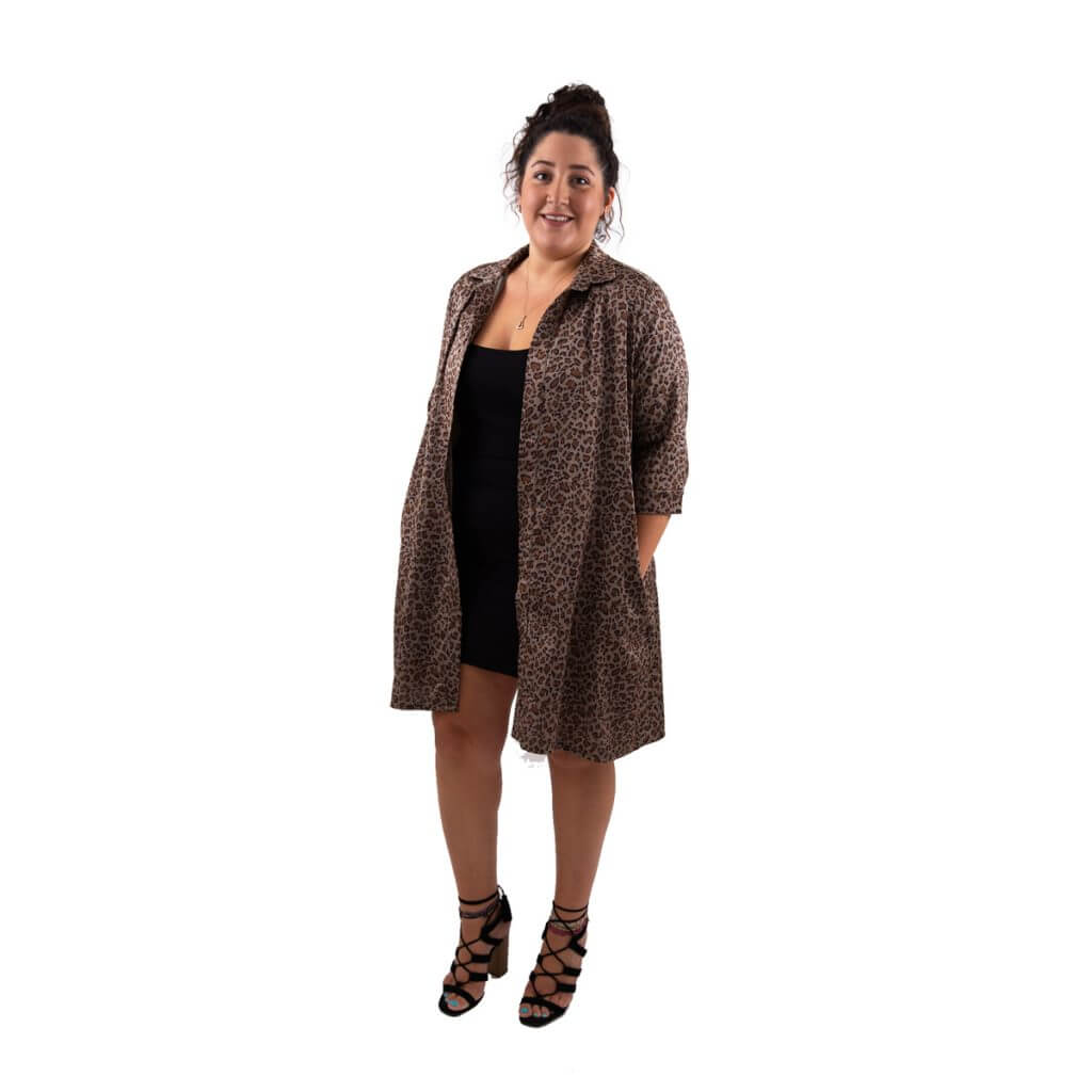 Collar dress – speckled